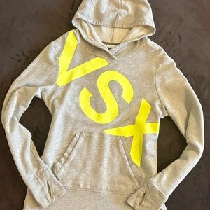 Victoria's Secret Gray Hoodie with Yellow Accents